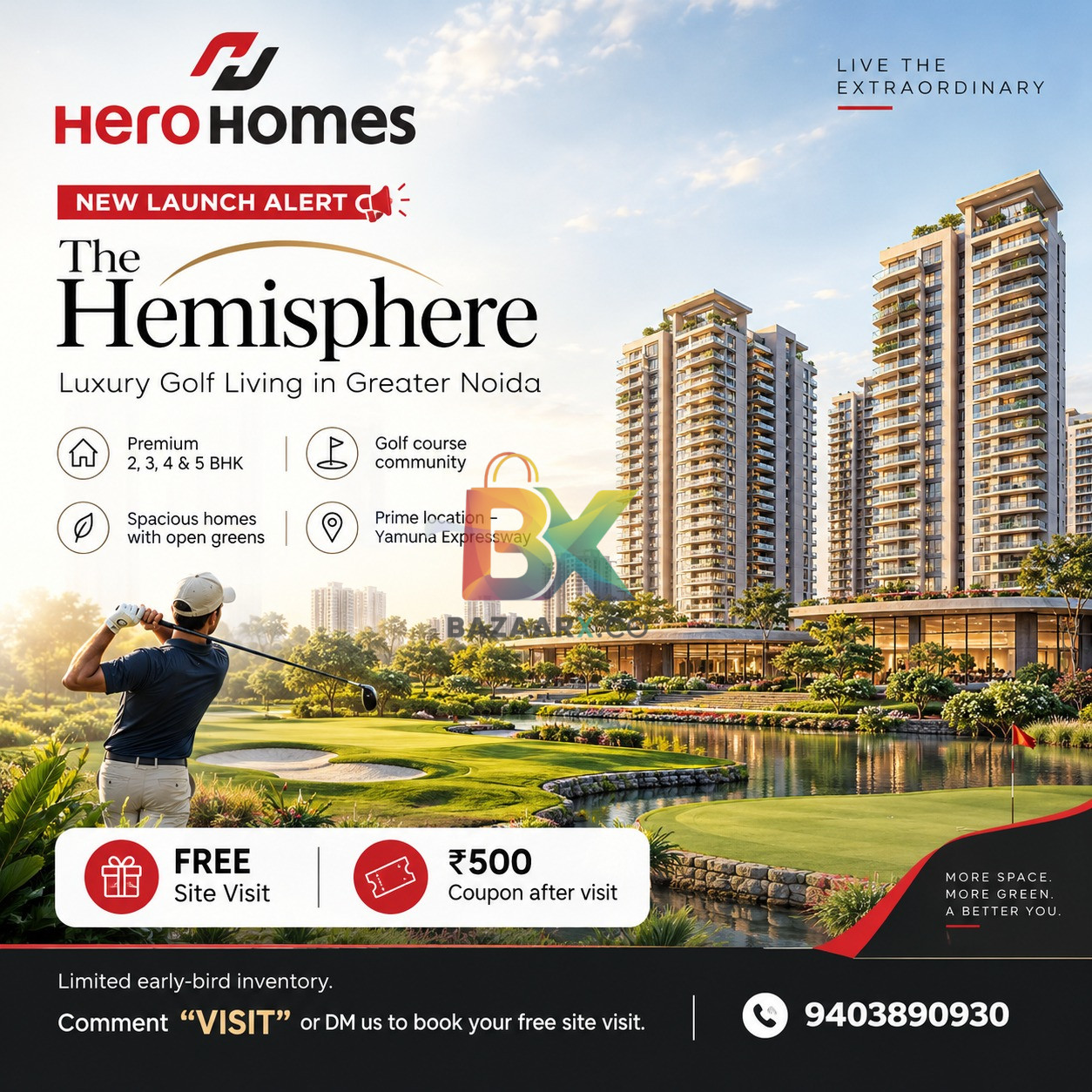 Residential SectorPari chowk,Resale,3BHKProperty in Jaypee Greens Star Court  Society Available for Sale, 2170 Sqft. (18433₹/psft) inGreater Noida, Uttar Pradesh-638780